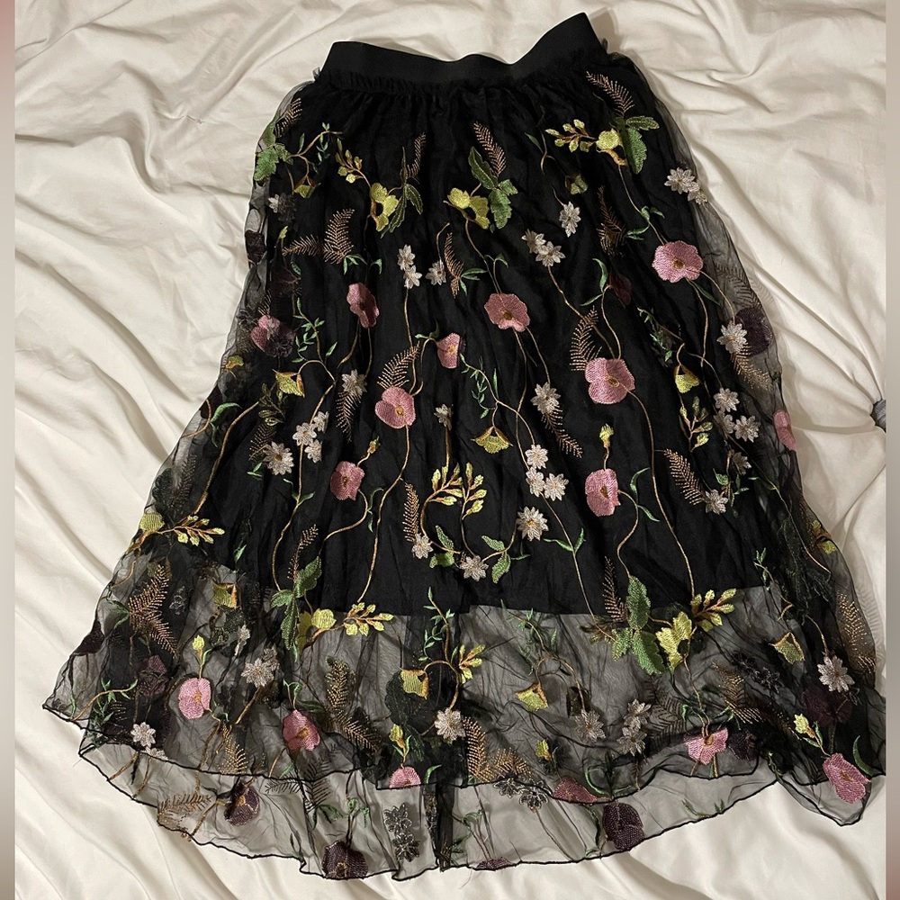 Mid waist long skirt